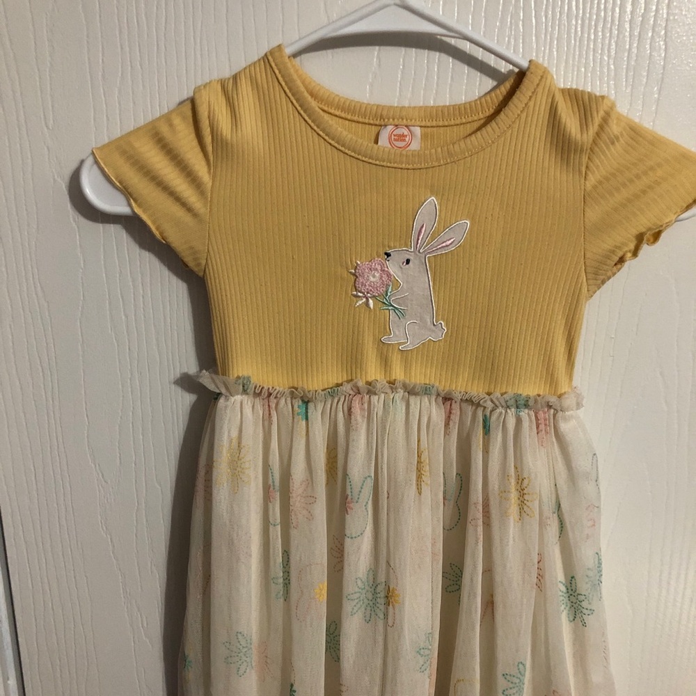 Girls Toddler Wonder Nation Yellow Bunny Dresses